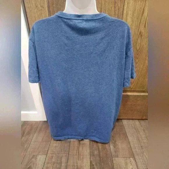 Polo Ralph Lauren Womens Large Blue V Neck  Lightweight Tee 100% Cotton - Picture 4 of 7